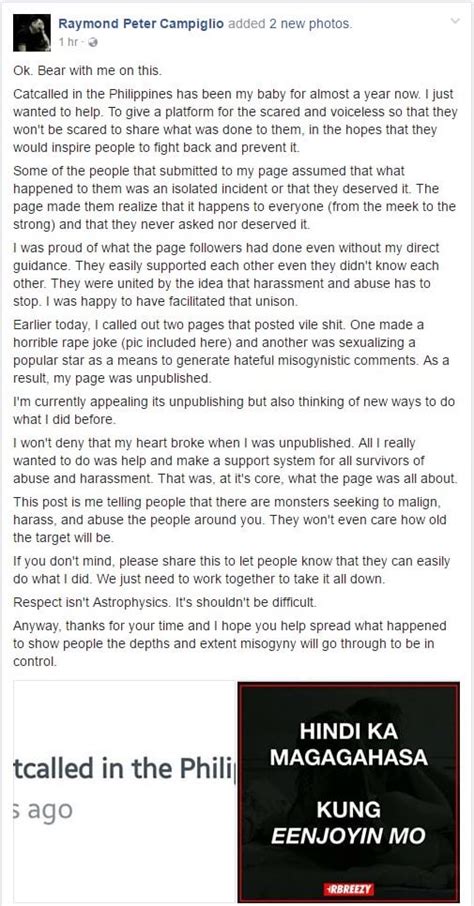 Apparently, Catcalled Philippines has been taken down along with .